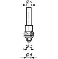 Фрезерный шпиндель S 8x30 M6/KL 28